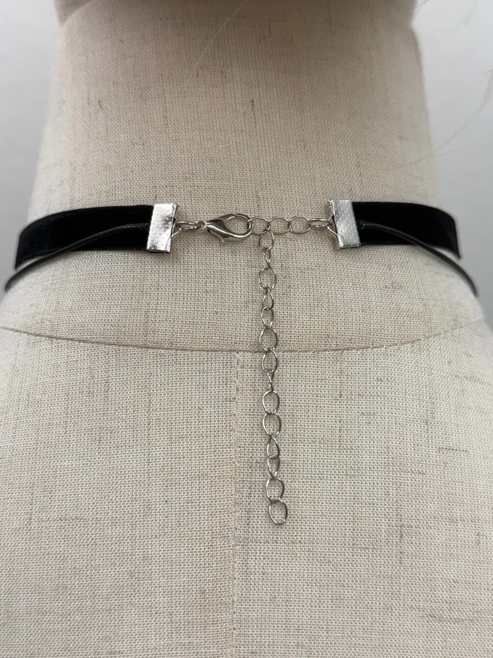 Black Triangle Pendant Layered Choker Necklace Gothic Y2K Minimalist